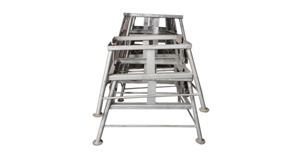 Frame voor eventkast, ontworpen voor veilig transport en opstelling.