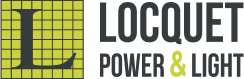 Locquet Power & Light Logo